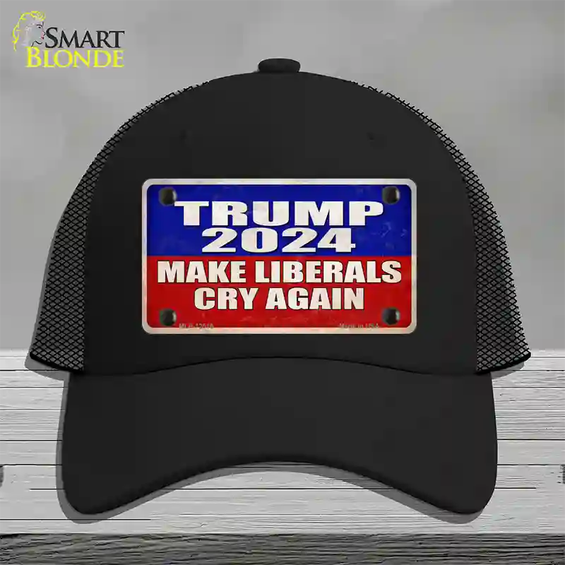 Trump Make Liberals Cry Again Novelty License Plate Hat Mesh / Black