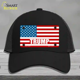 Trump American Flag Novelty License Plate Hat Mesh / Black