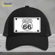 Route 66 Distressed Novelty License Plate Hat Mesh / Black