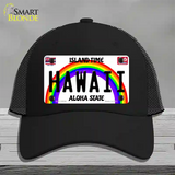 Hawaii Novelty License Plate Hat Mesh / Black