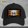 Route 66 Flames Novelty License Plate Hat Mesh / Black