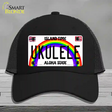 Ukulele Hawaii Novelty License Plate Hat Mesh / Black