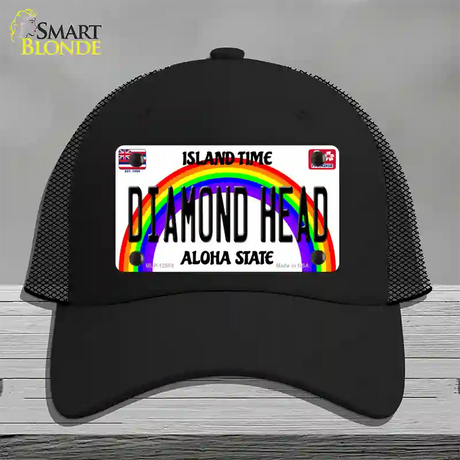 Diamond Head Hawaii Novelty License Plate Hat Mesh / Black