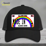 Made In Hawaii Silhouette Novelty License Plate Hat Mesh / Black