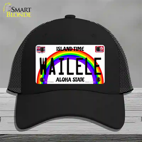 Wailele Hawaii Novelty License Plate Hat Mesh / Black