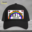 Beach Life Hawaii Novelty License Plate Hat Mesh / Black