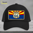 Route 66 Arizona State Flag Novelty License Plate Hat Mesh / Black