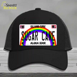 Sugar Cane Hawaii Novelty License Plate Hat Mesh / Black