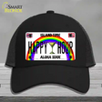 Happy Hour Hawaii Novelty License Plate Hat Mesh / Black