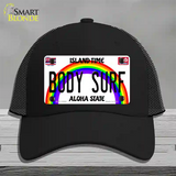 Body Surf Hawaii Novelty License Plate Hat Mesh / Black