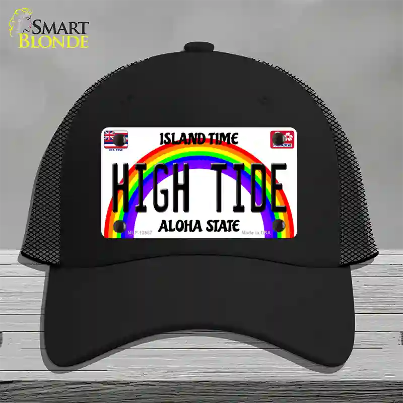 High Tide Hawaii Novelty License Plate Hat Mesh / Black