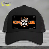 Route 66 Motorcycles Novelty License Plate Hat Mesh / Black