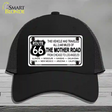 Route 66 The Mother Road Novelty License Plate Hat Mesh / Black