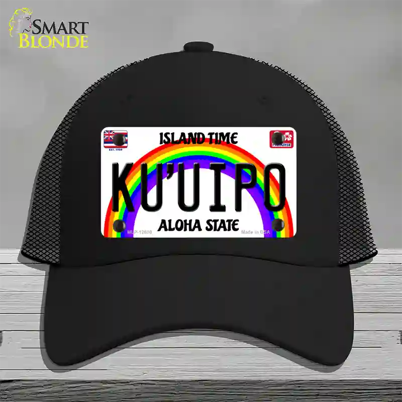 Ku Uipo Hawaii Novelty License Plate Hat Mesh / Black