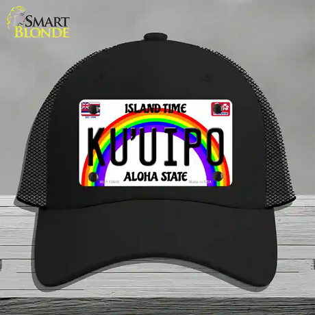 Ku Uipo Hawaii Novelty License Plate Hat Mesh / Black