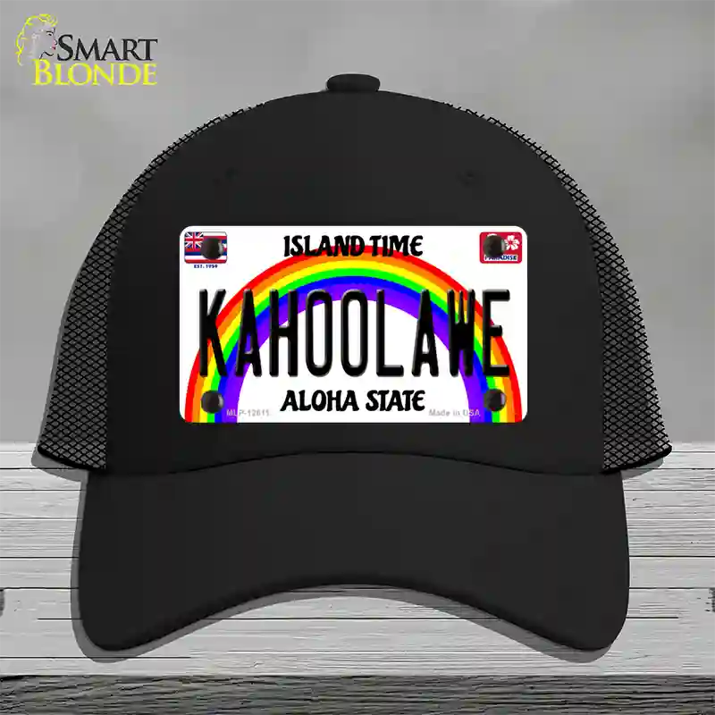 Kahoolawe Hawaii Novelty License Plate Hat Mesh / Black