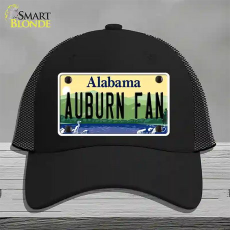 Auburn Fan Novelty License Plate Hat Mesh / Black