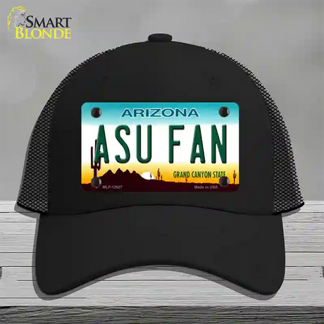 Arizona State Fan Novelty License Plate Hat Mesh / Black