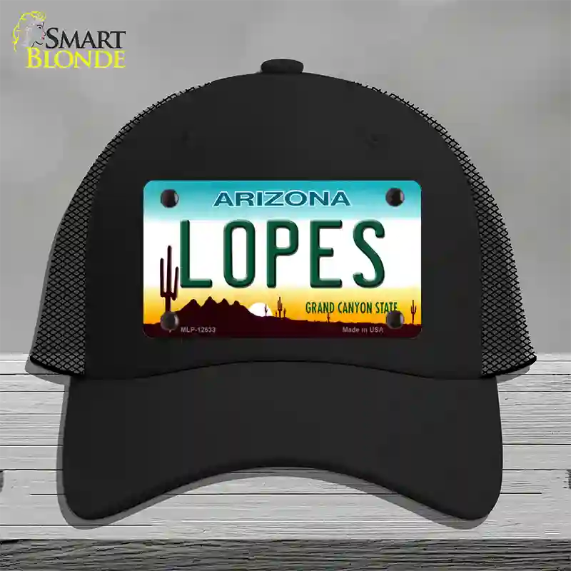 Lopes Novelty License Plate Hat Mesh / Black