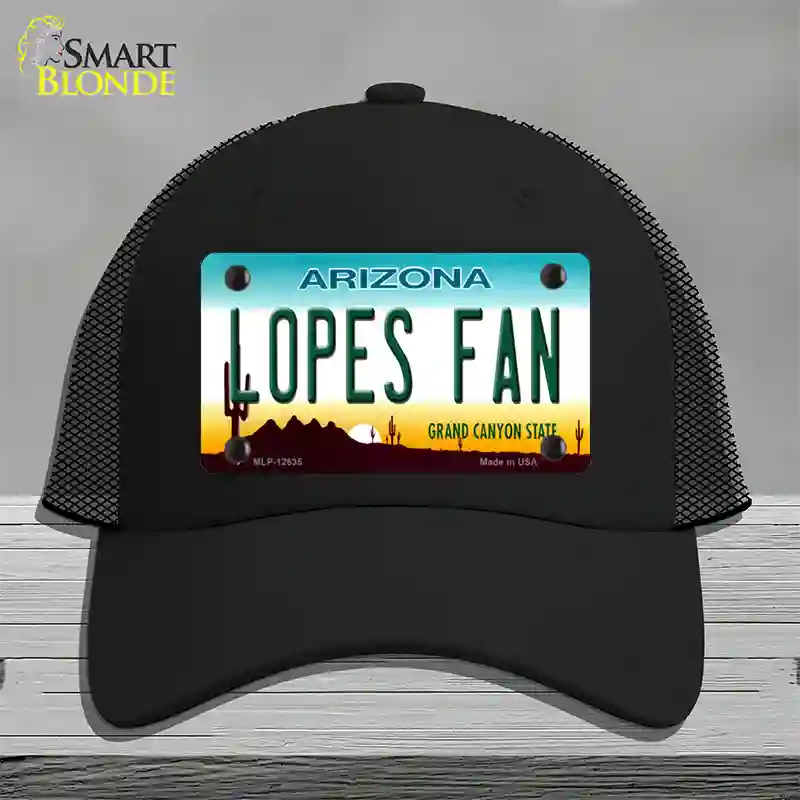 Lopes Fan Novelty License Plate Hat Mesh / Black