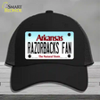 Razorbacks Fan Novelty License Plate Hat Mesh / Black