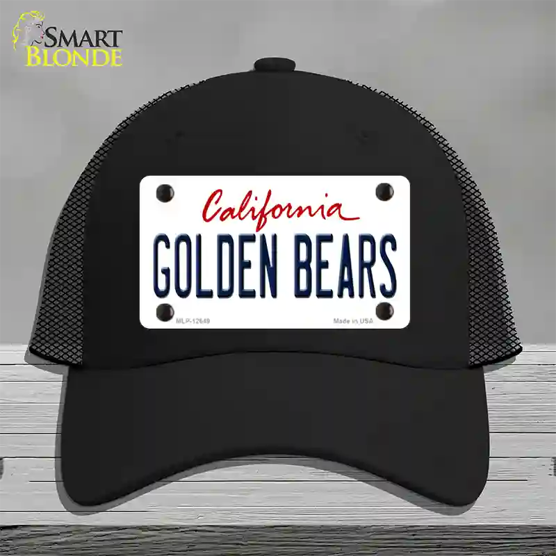 Golden Bears Novelty License Plate Hat Mesh / Black