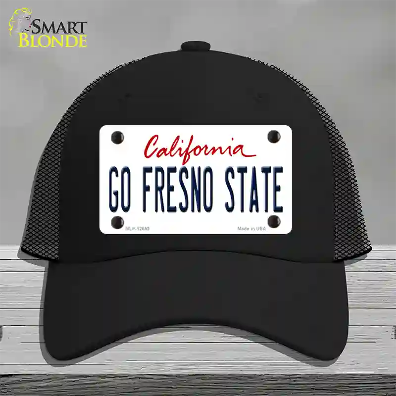 Go Fresno State Novelty License Plate Hat Mesh / Black