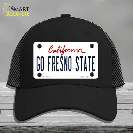 Go Fresno State Novelty License Plate Hat Mesh / Black