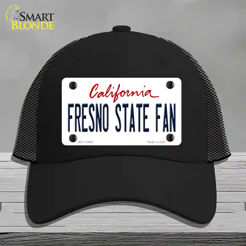 Fresno State Fan Novelty License Plate Hat Mesh / Black