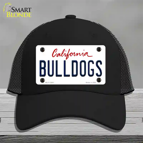 Bulldogs Novelty License Plate Hat Mesh / Black