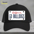 Go Bulldogs Novelty License Plate Hat Mesh / Black