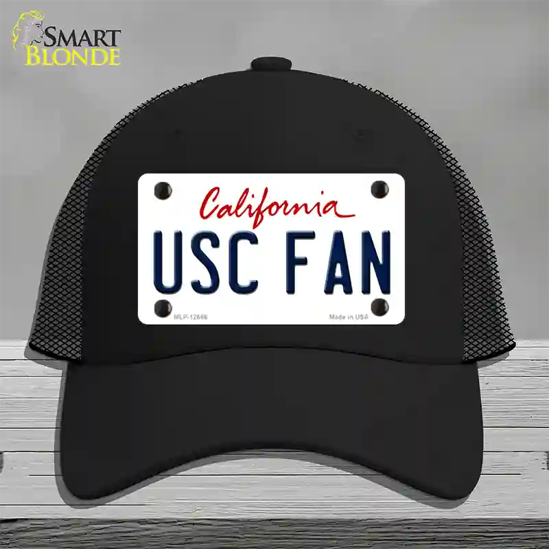 USC Fan Novelty License Plate Hat Mesh / Black