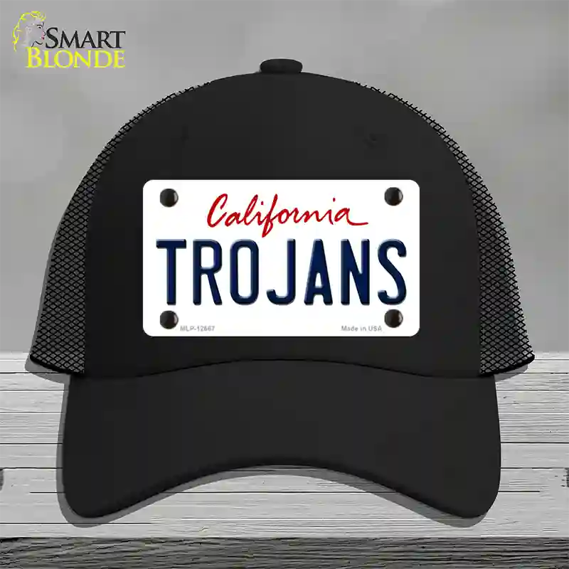 Trojans Novelty License Plate Hat Mesh / Black