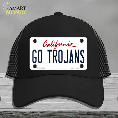 Go Trojans Novelty License Plate Hat Mesh / Black