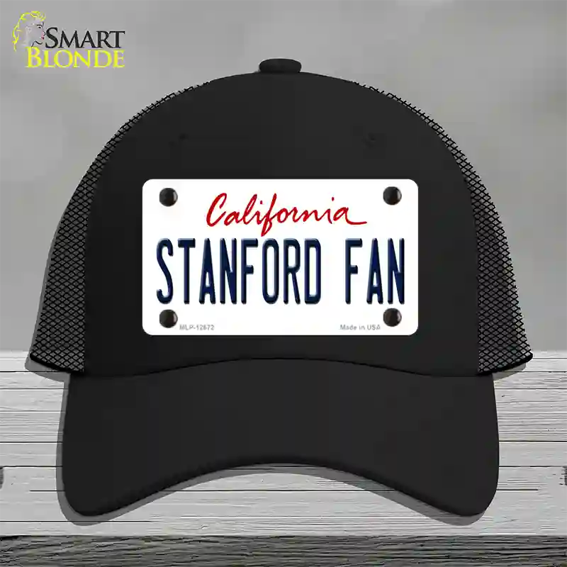 Stanford Fan Novelty License Plate Hat Mesh / Black