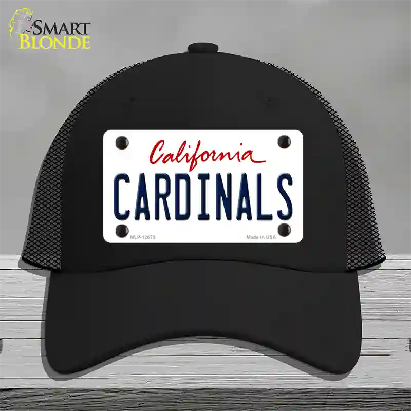 Cardinals Novelty License Plate Hat Mesh / Black