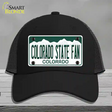 Colorado State Fan Novelty License Plate Hat Mesh / Black