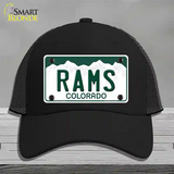 Rams Novelty License Plate Hat Mesh / Black