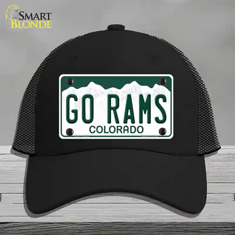 Go Rams Novelty License Plate Hat Mesh / Black