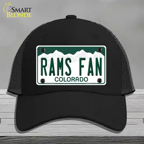 Rams Fan Novelty License Plate Hat Mesh / Black