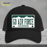 Go Air Force Novelty License Plate Hat Mesh / Black