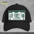 Air Force Fan Novelty License Plate Hat Mesh / Black