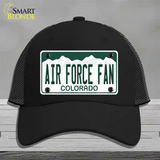 Air Force Fan Novelty License Plate Hat Mesh / Black