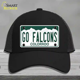 Go Falcons Novelty License Plate Hat Mesh / Black