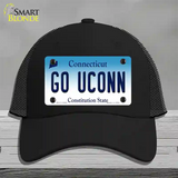 Go UConn Novelty License Plate Hat Mesh / Black