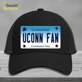 UConn Fan Novelty License Plate Hat Mesh / Black