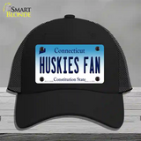 Huskies Fan Novelty License Plate Hat Mesh / Black