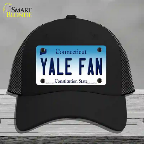 Yale Fan Novelty License Plate Hat Mesh / Black