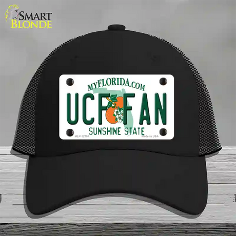 UCF Fan Novelty License Plate Hat Mesh / Black