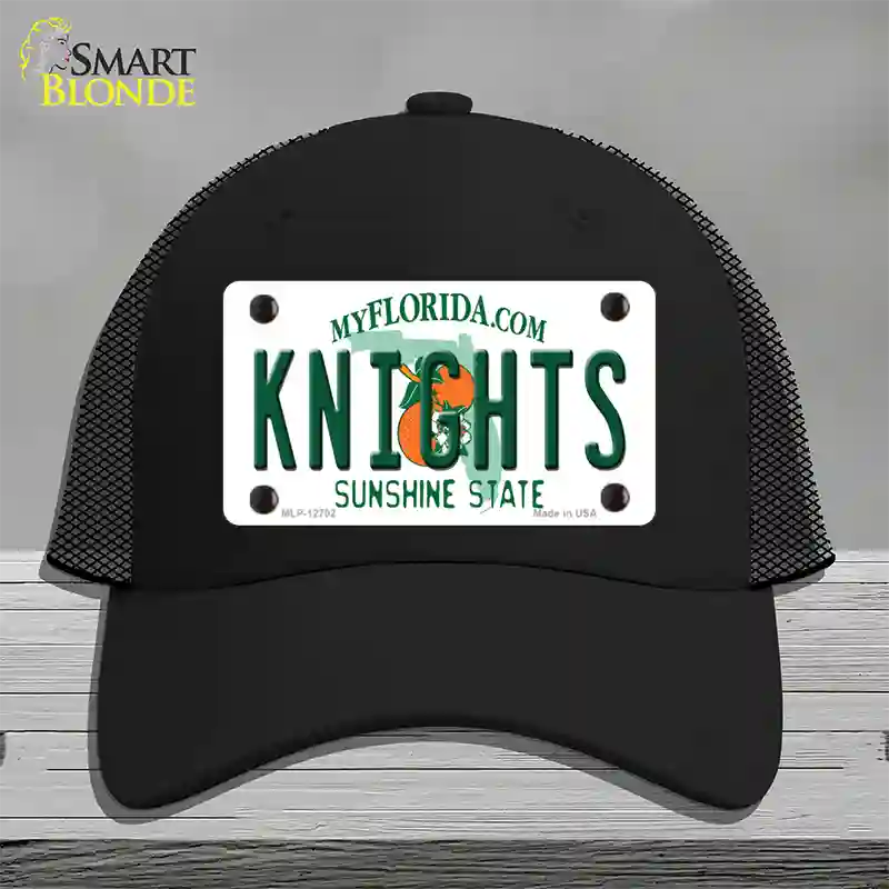 Knights Novelty License Plate Hat Mesh / Black